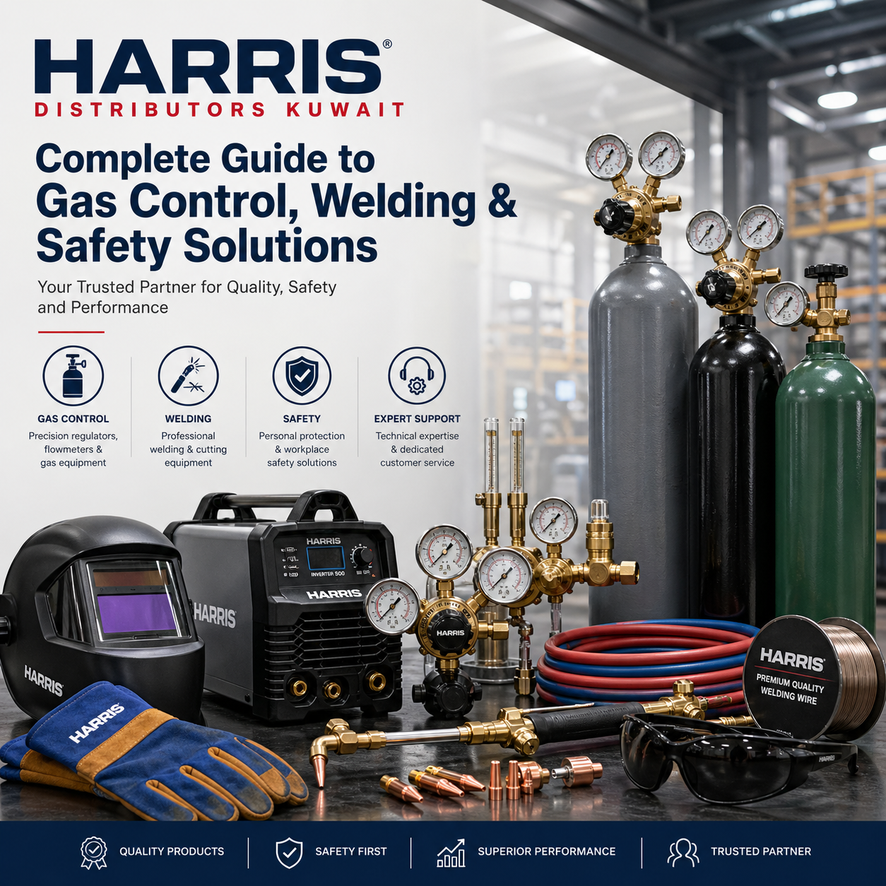 Harris Distributors Kuwait : Complete Guide to Gas Control, Welding & Safety Solutions