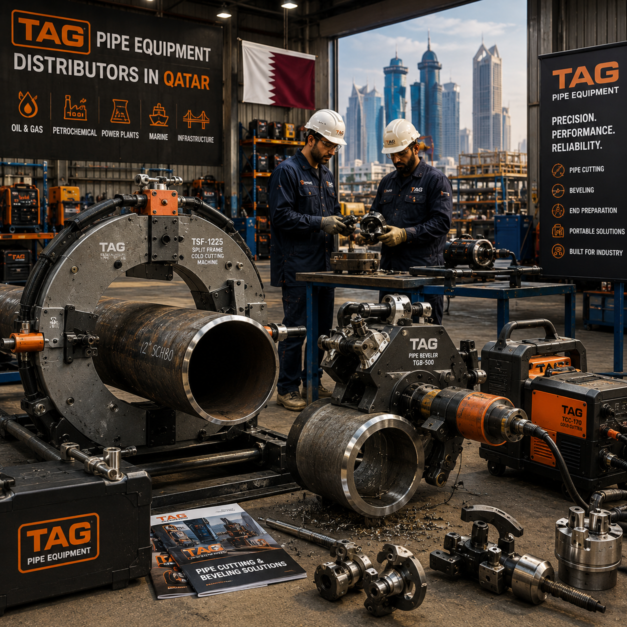 TAG Pipe Equipment Distributors in Qatar: Trusted Solutions for Precision Pipe Cutting, Beveling, and Industrial Fabrication